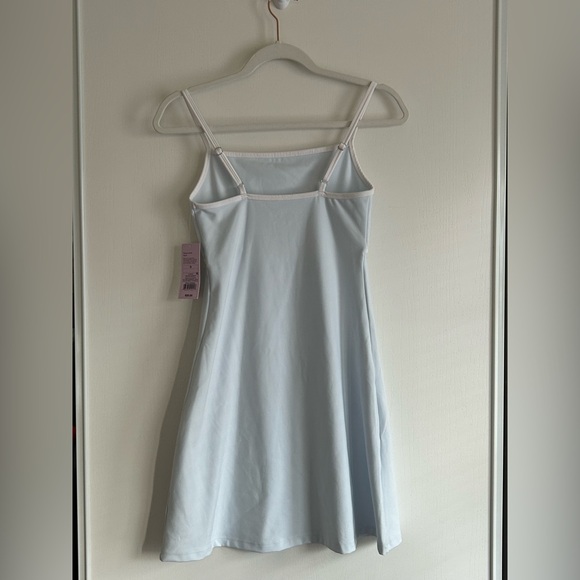 NWT Women's Keyhole ButterBliss Knit Mini Slip Dress in Light Aqua Blue - Picture 5 of 5